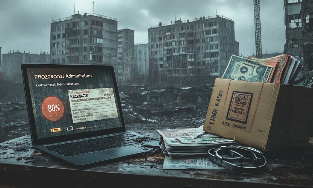 Propagande dorée sur fond de ruines et pots-de-vin postaux : comment l’onde de choc judiciaire à l'Administration régionale a mis à nu l'autoprotection des fonctionnaires relocalisés de Louhansk